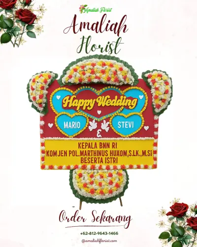 Karangan Papan Bunga Pernikahan di Cimenyan